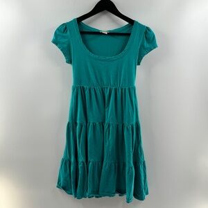 Mossimo Supply Co Teal Tiered Mini Dress (Size XS)